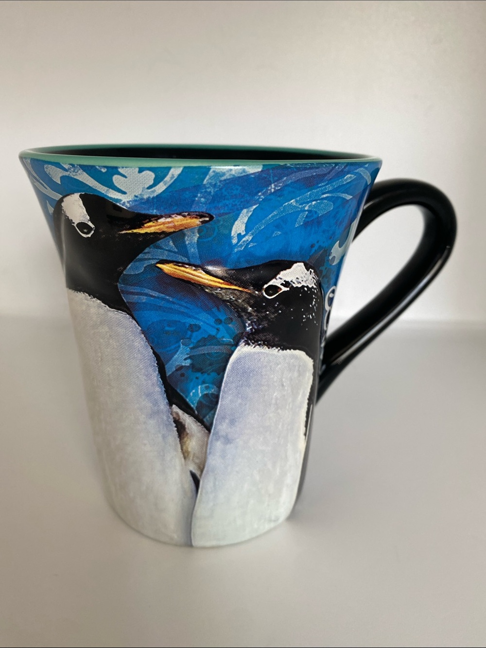 Sea World Blue Penguin Print Ceramic Mug